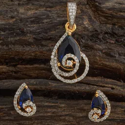 Kushal's Fashion Jewellery Rose Gold Plated CZ Stone Embellished Bridal Finger Ring-picture-13