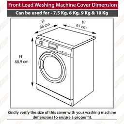 The Furnishing Tree PVC Waterproof Front Load Washing Machine Cover Compatible for Bosch 7.5 Kg, 8 image 5