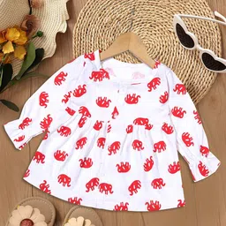 KIDEEZGUILD Girls Pack of 4 Star Print Fit & Flare Dress image 4