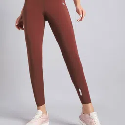 CULT Women's Brown Move Easy Cotton Tights-image-3