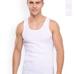 Rupa Frontline Pack of 4 Ribbed Pure Cotton Vest Frontline--Rib-White-RN-4-picture-29