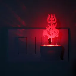 1ST TIME Red & White Acrylic Abstract Shaped Shaped Wall Lamp image 3