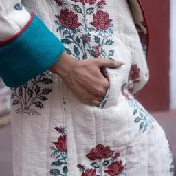 navyas fashion Cotton Floral Print Coat For Women image 4