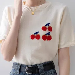 DressBerry Women Pullover with Embroidered Detail-image-17
