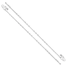 Heer Collection Set Of 2 Silver-Plated Anklets image 4