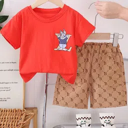 StyleCast x Revolte Boys Printed Round Neck Pure Cotton T-shirt With Shorts-picture-57
