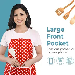 HOMESTIC 2-Pcs Red Printed Waterproof Apron image 2