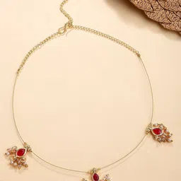 KARATCART Gold-Plated Kundan-Studded Necklace-picture-41