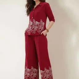 Tzelynn Printed Pure Cotton Shirt With Palazzos-picture-27