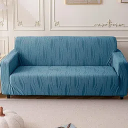 House Of Quirk Five Seater Jacquard Waterproof Crizzle Pattern Fabric Sofa Cover-image-63