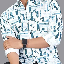 Metronaut Men Classic Printed Casual Shirt image 2