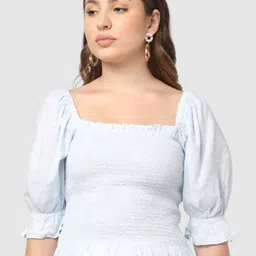 GAP Smoked Elbow-Sleeve Square Neck Crop Top-picture-16