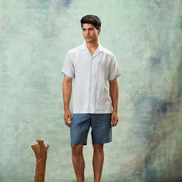 MH&Y Cutaway Collar Comfort Relaxed Fit Linen Casual Shirt image 4