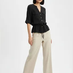 DressBerry Tie-Up Detail Shirt-Style Top image 4