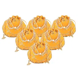 Kuber Industries 6 Pcs Polyester Potli Bags for Women Embroidered Potli Clutch-picture-38