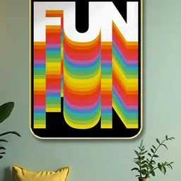 SAF Red & White FUN Wooden Wall Art-image-97