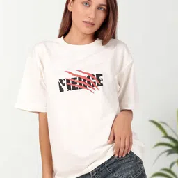 Untamed Clothing Women Printed Applique T-shirt-image-37