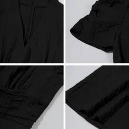 Sugathari Puff Sleeve Fit & Flare Midi Dress image 3