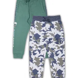 PLUM TREE Boys Pack Of 2 Printed Pure Cotton Joggers-picture-52