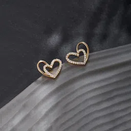 Jewels Galaxy Heart Shaped Studs Earrings image 5