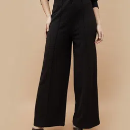 CODE by Lifestyle Women Wide Leg Mid-Rise Trousers-image-52