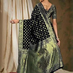 HERE&NOW Woven Design Zari Kanjeevaram Saree image 2