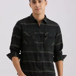 VALEN CLUB Horizontal Stripes Checked Casual Shirt-picture-24