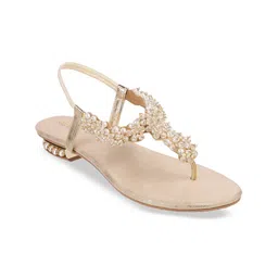 Mochi Women Embellished T-Strap Flats image 3