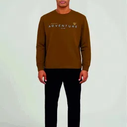 SANDPIPER Men Typography Printed Extended Sleeves Applique T-shirt image 4