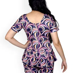 Aqua Holic Printed Full Swimset With Attached Shorts image 4