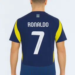 dostitch Men Cristiano Ronaldo Printed V-Neck Dri-FIT T-shirt image 2