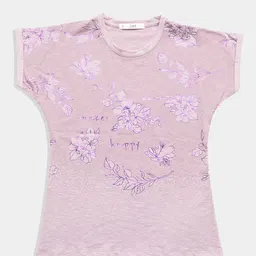 GFO Girl Floral Print Extended Sleeves Cotton Tshirt-picture-57