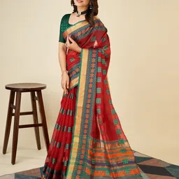 AMRUTKALA SAREES Woven Design Zari Saree image 4