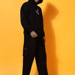 GRIFFEL Men Self Design Round Neck Mid-Rise  Tracksuits image 4