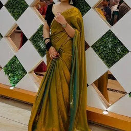 Moda Rapido Green Tissue Embellished Sarees image 5