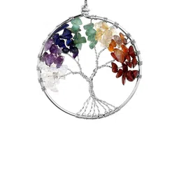 Goldnera Artificial Beaded Circular Tree Shaped Pendant With Chain image 4
