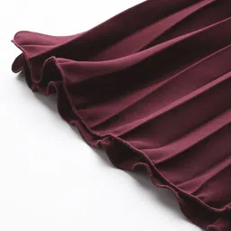 WISSTLER Accordion Pleats Mid-Rise Maxi Flared Skirt image 5