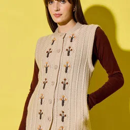 Chemistry Women Woollen Sweater Vest-image-45