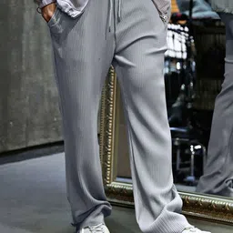 StyleCast x Revolte Men Relaxed Fit Textured Joggers image 3