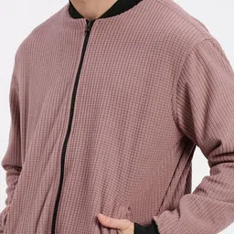 SHOWOFFFF Men Acrylic Windcheater Bomber Jacket image 4