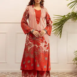 KALINI Women Floral Printed Regular Sequinned Kurta with Palazzos-picture-14