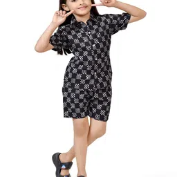 BAESD Girls Printed Short Sleeves Shirt With Shorts-image-74