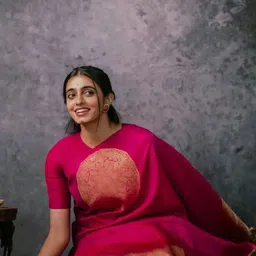 SWEETPEL Woven Design Zari Banarasi Saree image 3