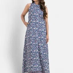 Crazy Needle Women Floral Printed Regular Pure Cotton Kurta with Palazzos-picture-17