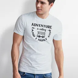 Seekbuylove Typography Printed Round Neck Pure Cotton Bio Finish T-shirt image 2