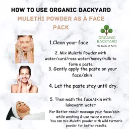 organic backyard 100% Natural Mulethi and white wild turmeric powder image 2