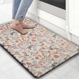 luxe home international Multicolor Floral Microfibre 30x18 Inches Anti Skid Door Mat-picture-25