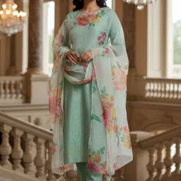 SZN Women Floral Regular Kurta with Trousers & With Dupatta-picture-27