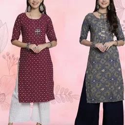 Ethnic basket Women Multi Kurtas image 1