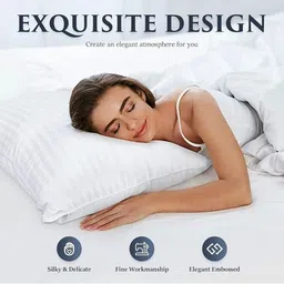 Shadowkart White 3 Pieces Fibre Filled Ultra Soft Sleep Pillow image 5